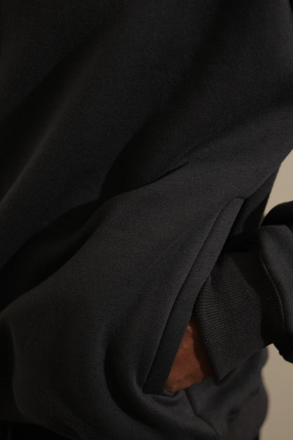 “The HOOD oversized unisex hoodie in Metal gray with 27335 designer label”